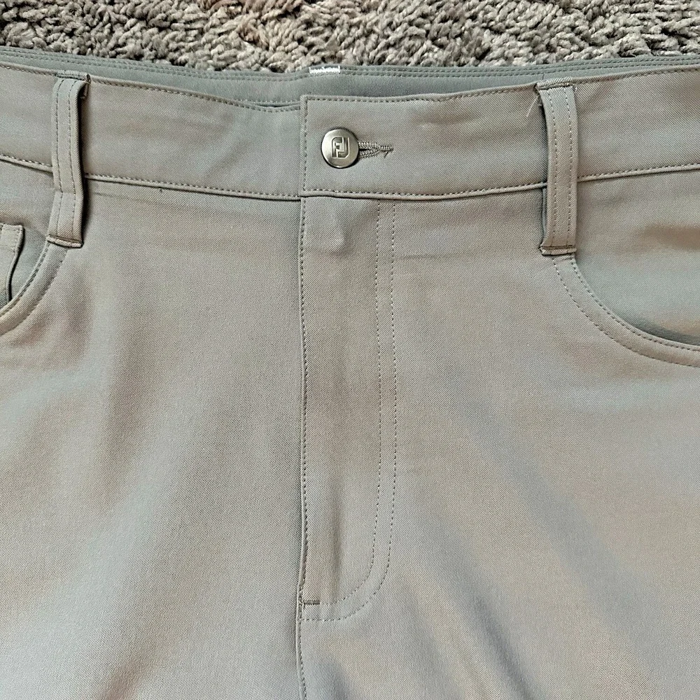 FootJoy FJ Men's Golf Athletic Fit 35x34 Gray Performance Moisture Wicking Pants